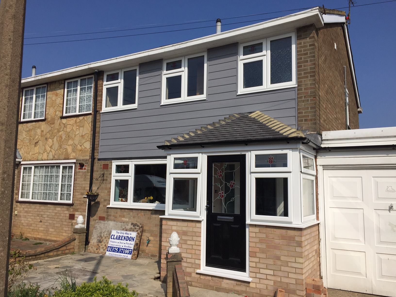 Cladding and porch transformation — after