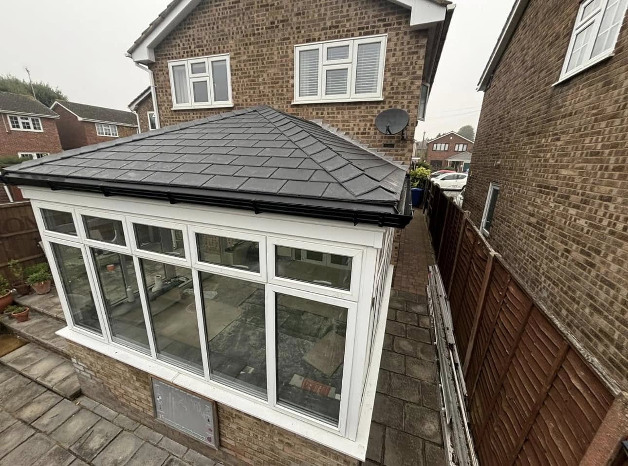 Roofline and bay window finish