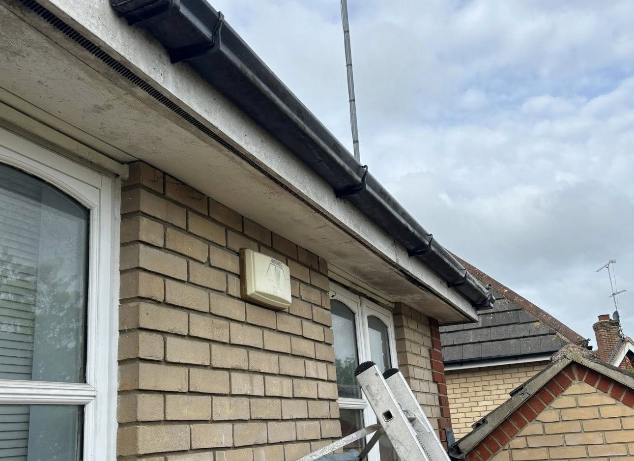 Black fascia, soffit and guttering