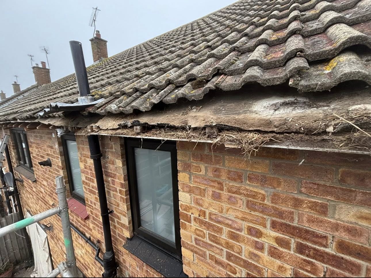 Black fascia and guttering replacement