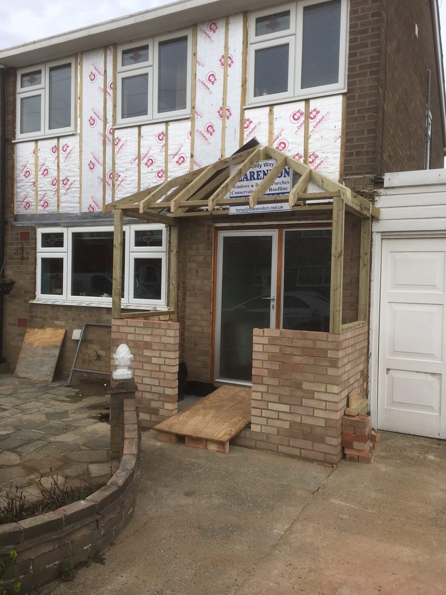 Cladding and porch transformation — before