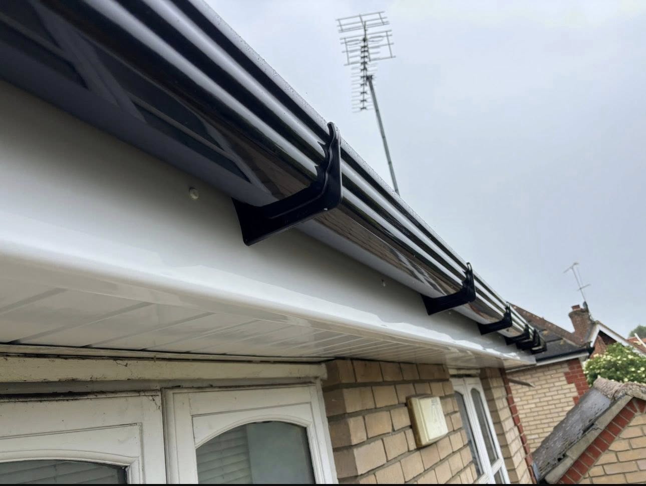 New roofline against the sky