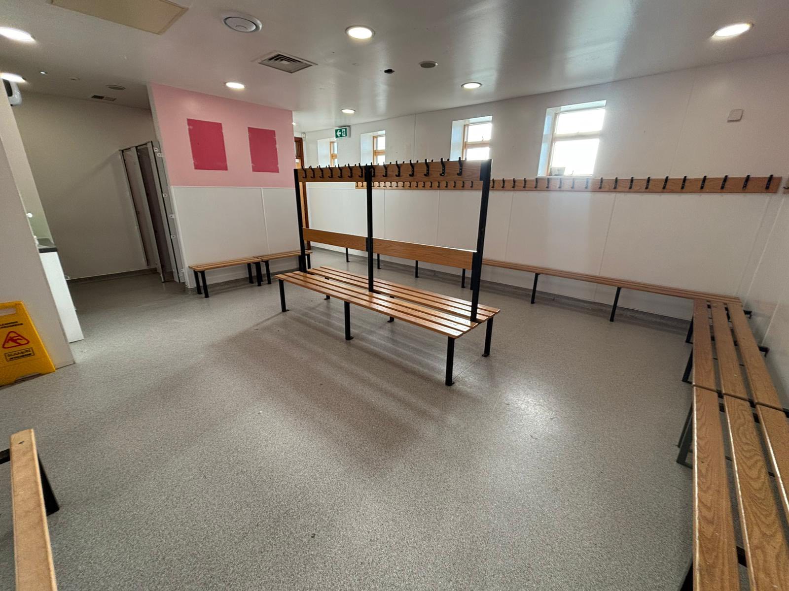 New windows, school interior