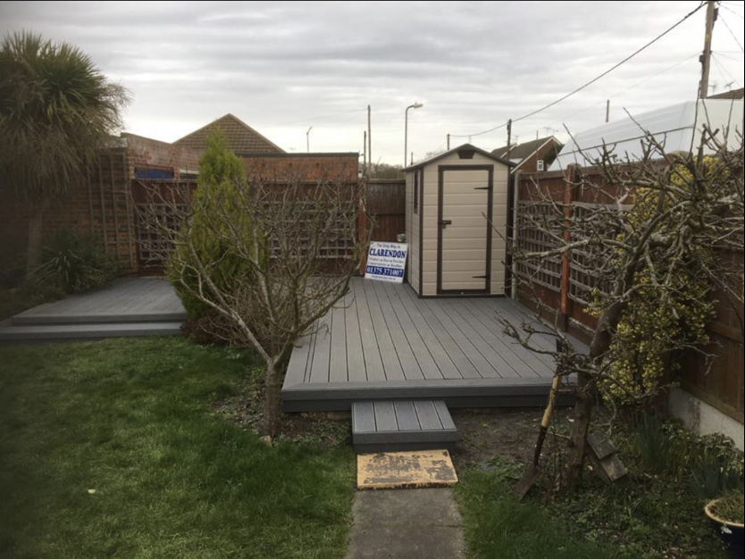 Garden decking — after