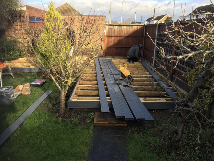 Garden decking — before