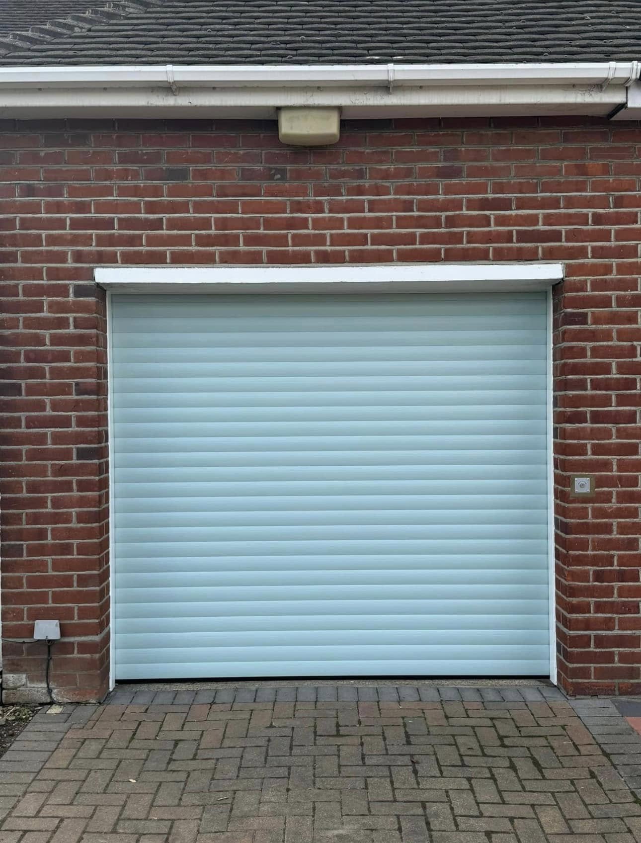 White roller garage door