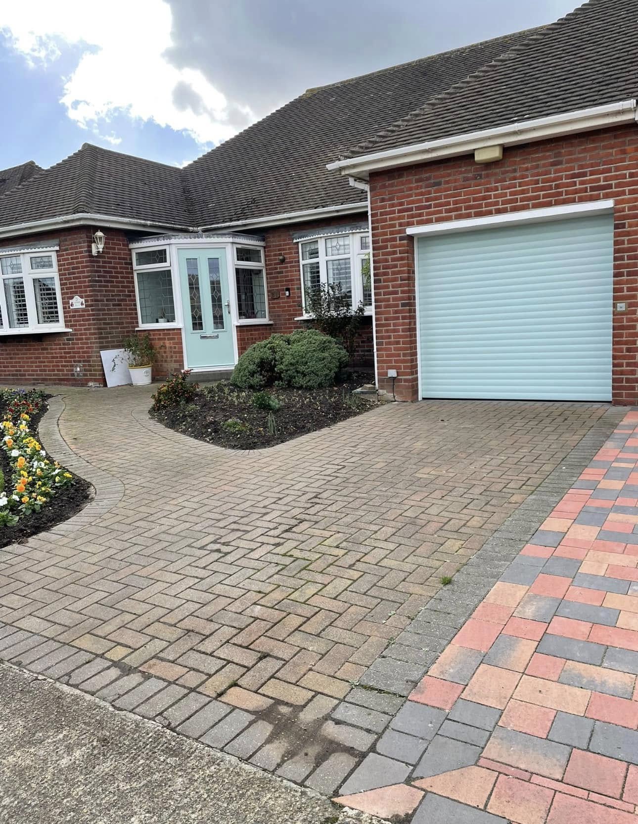 White roller garage door